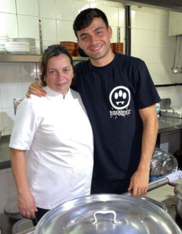 Maria Rosario with her son Pedri 